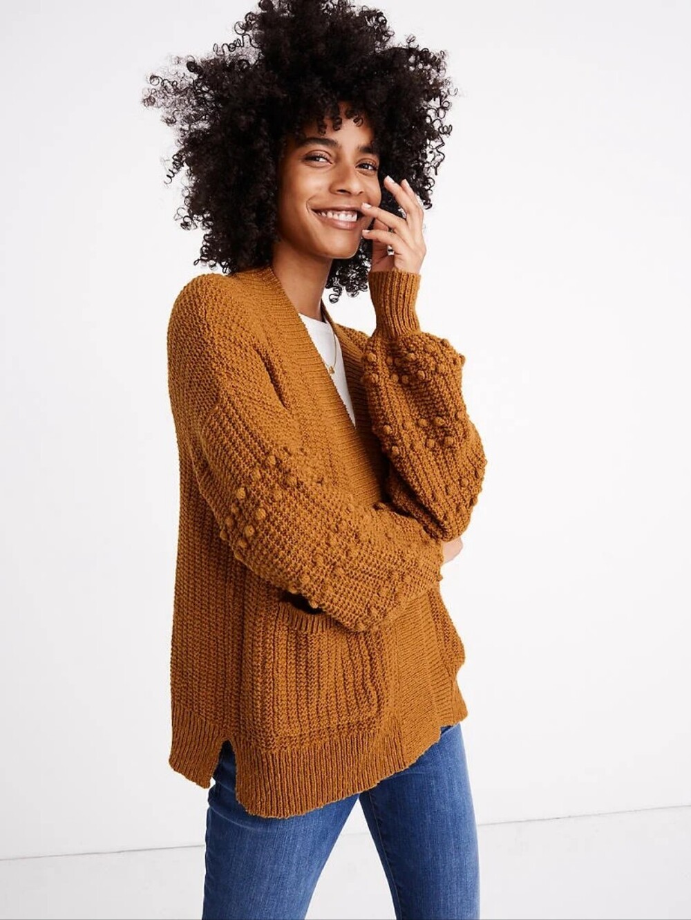 MADEWELL Bobble Cardigan Sweater